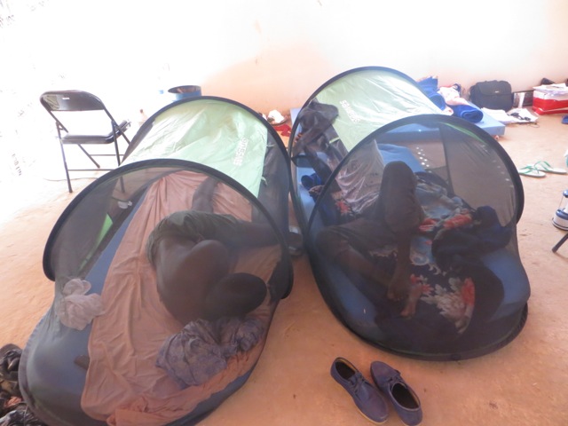 mosquito net tents for field research in Africa