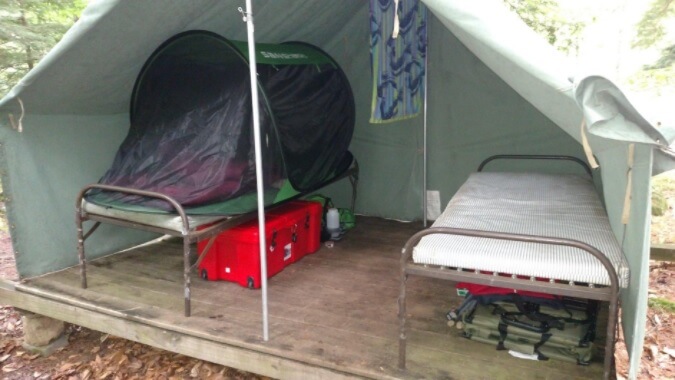 Boy scout canvas wall tent top